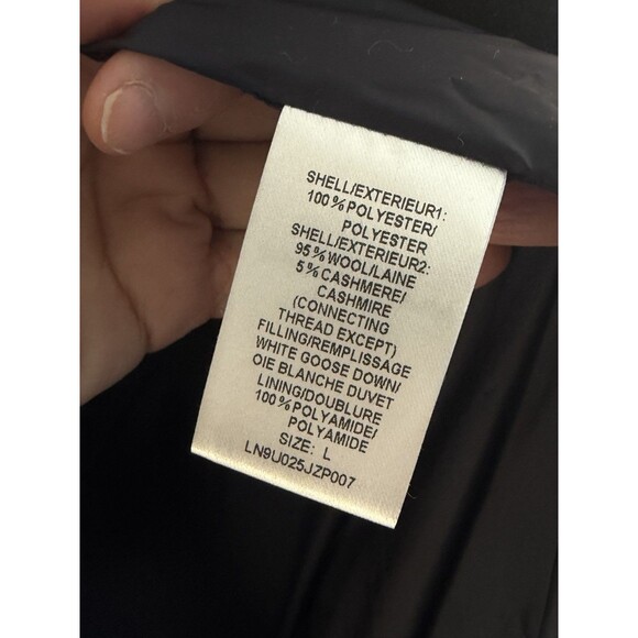 Ports Down Open Front Coat Wool Cashmere Shawl Collar Size Large Goose Down - Picture 7 of 7